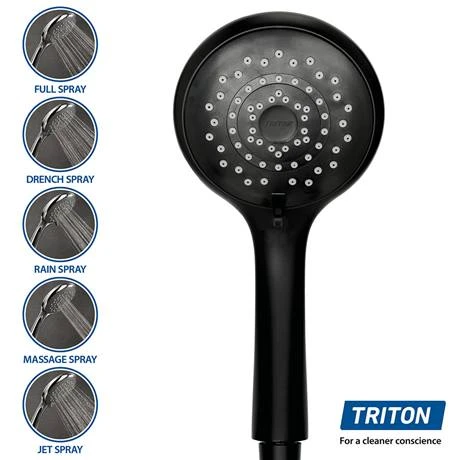 Triton Amala 9.5kw Electric Shower - Black/Brushed Brass - REAMA97 5 Triton Amala 9.5kw Electric Shower - Black/Brushed Brass - REAMA97 - Image 3