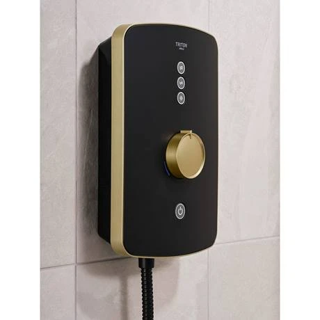 Triton Amala 9.5kw Electric Shower - Black/Brushed Brass - REAMA97 6 Triton Amala 9.5kw Electric Shower - Black/Brushed Brass - REAMA97 - Image 4