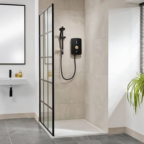 Triton Amala 9.5kw Electric Shower - Black/Brushed Brass - REAMA97 8 Triton Amala 9.5kw Electric Shower - Black/Brushed Brass - REAMA97 - Image 6