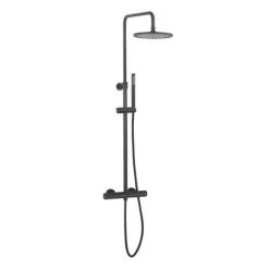Crosswater Central Matt Black Height Adjustable Thermostatic Shower 6 Crosswater Central Matt Black Height Adjustable Thermostatic Shower -ShowerLux Shop RM530WM D1 460