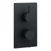 Arezzo Round Modern Twin Concealed Shower Valve - Matt Black 1 Arezzo Round Modern Twin Concealed Shower Valve - Matt Black -ShowerLux Shop RSV31 BLK n p