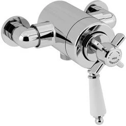 Heritage Dawlish Exposed Shower Valve with Bottom Outlet Connection - Chrome