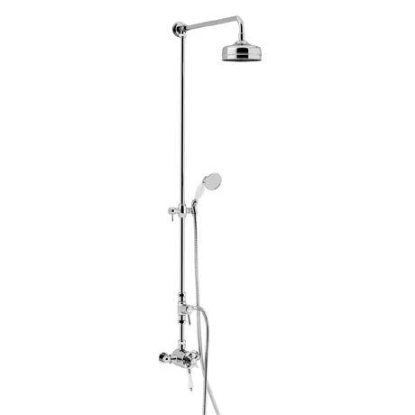Heritage Dawlish Exposed Shower with Premium Fixed Riser Kit & Diverter to Handset - Chrome - SDCDUAL07 3 Heritage Dawlish Exposed Shower with Premium Fixed Riser Kit & Diverter to Handset - Chrome - SDCDUAL07