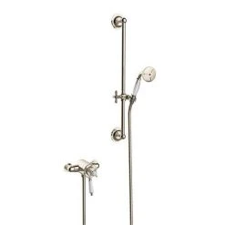 Heritage Dawlish Exposed Shower with Premium Flexible Riser Kit - Vintage Gold - SDCDUAL10