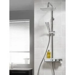 Triton Push Button Thermostatic Shower Mixer - Chrome - PBDIVCHR -ShowerLux Shop SFXPBDIVCHR D4 460