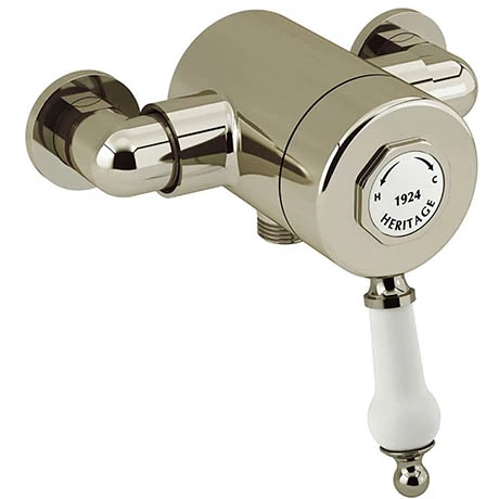 Heritage Glastonbury Exposed Sequential Shower Valve with Bottom Outlet Connection - Vintage Gold - SGAB03 3 Heritage Glastonbury Exposed Sequential Shower Valve with Bottom Outlet Connection - Vintage Gold - SGAB03