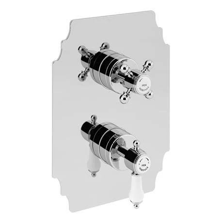 Heritage Glastonbury Recessed Shower with Premium Fixed Head & Flexible Riser Kit - Chrome - SGDUAL03 4 Heritage Glastonbury Recessed Shower with Premium Fixed Head & Flexible Riser Kit - Chrome - SGDUAL03 - Image 2
