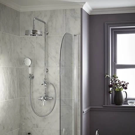 Heritage Gracechurch Exposed Shower with Deluxe Fixed Riser Kit & Diverter to Handset - Chrome - SGRDDUAL04 8 Heritage Gracechurch Exposed Shower with Deluxe Fixed Riser Kit & Diverter to Handset - Chrome - SGRDDUAL04 - Image 6