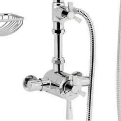 Heritage Gracechurch Mother of Pearl Exposed Shower with Deluxe Fixed Riser Kit & Diverter to Handset - SGRDMOPDUAL01 12 Heritage Gracechurch Mother of Pearl Exposed Shower with Deluxe Fixed Riser Kit & Diverter to Handset - SGRDMOPDUAL01 -ShowerLux Shop SGRDMOPDUAL01 D1 460
