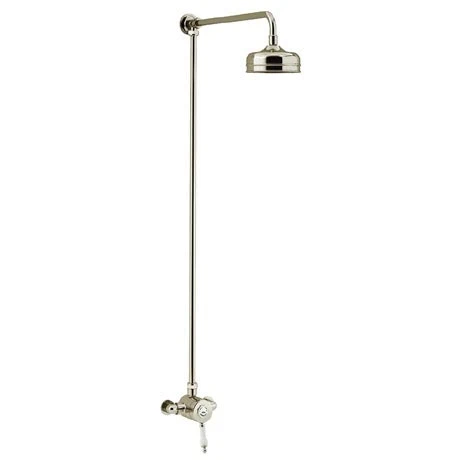 Heritage Glastonbury Exposed Shower with Premium Fixed Riser Kit - Vintage Gold - SGSIN04 3 Heritage Glastonbury Exposed Shower with Premium Fixed Riser Kit - Vintage Gold - SGSIN04
