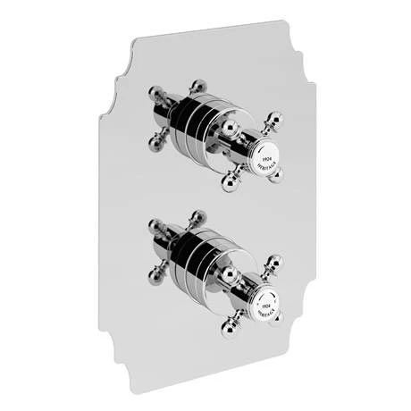 Heritage Hartlebury Recessed Shower with Premium Fixed Head and Flexible Riser Kit - Chrome - SHDDUAL05 4 Heritage Hartlebury Recessed Shower with Premium Fixed Head and Flexible Riser Kit - Chrome - SHDDUAL05 - Image 2
