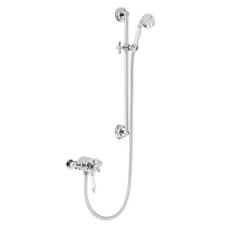 Heritage Hartlebury Exposed Shower with Premium Flexible Riser Kit - Chrome - SHDDUAL09 3 Heritage Hartlebury Exposed Shower with Premium Flexible Riser Kit - Chrome - SHDDUAL09