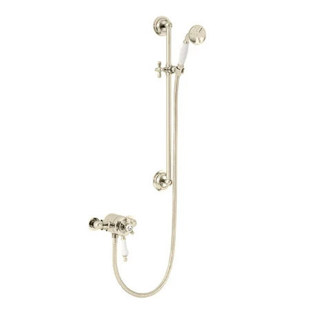 Heritage Hartlebury Exposed Shower with Premium Flexible Riser Kit - Vintage Gold - SHDDUAL10 3 Heritage Hartlebury Exposed Shower with Premium Flexible Riser Kit - Vintage Gold - SHDDUAL10