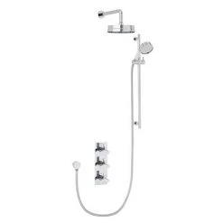 Heritage Hemsby Dual Control Recessed Valve with Twin Stopcock, 6" Fixed Head and Handset
