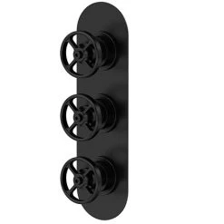 Hudson Reed Revolution Industrial Triple Concealed Thermostatic Shower Valve - Brushed Brass - SIWTR402