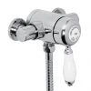 Heritage - Ryde Single Control Exposed Mini Valve With Bottom Outlet - Chrome 2 Heritage - Ryde Single Control Exposed Mini Valve With Bottom Outlet - Chrome -ShowerLux Shop SLC04 P1