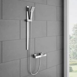 Milan Square Flat Bar Minimalist Style Riser Rail Kit -ShowerLux Shop SMSK06 d3 460