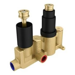 Arezzo Matt Black Square Shower Package with Concealed Valve + Head -ShowerLux Shop SQ2BLKPK d1 460