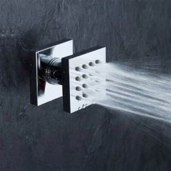 Milan Square Triple Valve with Diverter, Fixed Water Blade Shower Head + 6 Body Jets 11 Milan Square Triple Valve with Diverter, Fixed Water Blade Shower Head + 6 Body Jets -ShowerLux Shop SQSJ D1 460 1