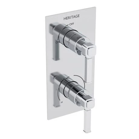 Heritage Somersby Recessed Shower with Deluxe Fixed Head Kit - Chrome - SSOBDUAL02 4 Heritage Somersby Recessed Shower with Deluxe Fixed Head Kit - Chrome - SSOBDUAL02 - Image 2