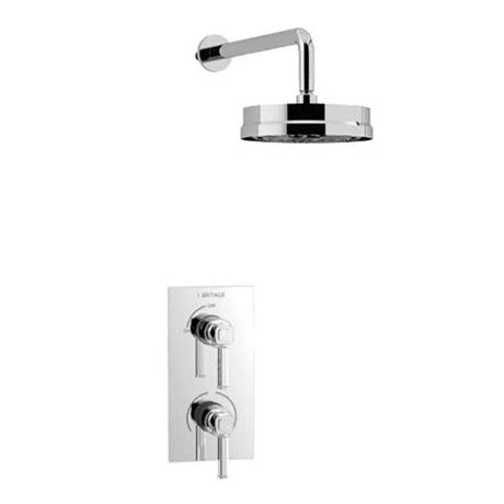 Heritage Somersby Recessed Shower with Deluxe Fixed Head Kit - Chrome - SSOBDUAL02 3 Heritage Somersby Recessed Shower with Deluxe Fixed Head Kit - Chrome - SSOBDUAL02