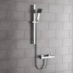 Milan Square Thermostatic Bar Shower Valve - Chrome 9 Milan Square Thermostatic Bar Shower Valve - Chrome -ShowerLux Shop STMV01 detail1 460