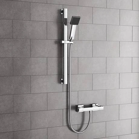 Milan Square Thermostatic Bar Shower Valve - Chrome 5 Milan Square Thermostatic Bar Shower Valve - Chrome - Image 3