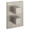 Crosswater - Water Square/Verge Crossbox 2 Outlet Trim & Levers - Brushed Stainless Steel 2 Crosswater - Water Square/Verge Crossbox 2 Outlet Trim & Levers - Brushed Stainless Steel -ShowerLux Shop StainlessSteel m 1
