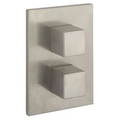 Crosswater - Water Square/Verge Crossbox 1 Outlet Trim & Levers Brushed Stainless Steel