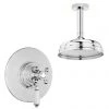 Lancaster Traditional Dual Concealed Thermostatic Shower Valve + Ceiling Mounted 8" Rose 1 Lancaster Traditional Dual Concealed Thermostatic Shower Valve + Ceiling Mounted 8" Rose -ShowerLux Shop TDCTSVPK2 nw p
