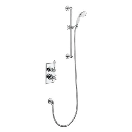 Burlington Trent Thermostatic Concealed Single Outlet Shower Valve with Slide Rail, Hose & Handset 3 Burlington Trent Thermostatic Concealed Single Outlet Shower Valve with Slide Rail, Hose & Handset