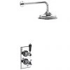 Burlington Trent Black Thermostatic Concealed Single Outlet Shower Valve with 6" Fixed Head 2 Burlington Trent Black Thermostatic Concealed Single Outlet Shower Valve with 6" Fixed Head -ShowerLux Shop TF1S BLA V16 P