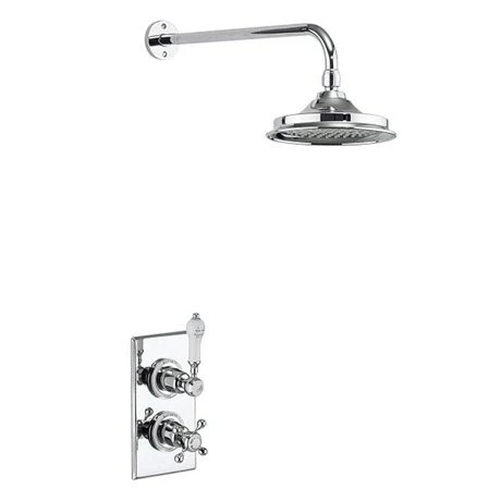 Burlington Trent Thermostatic Concealed Single Outlet Shower Valve with Fixed Head 3 Burlington Trent Thermostatic Concealed Single Outlet Shower Valve with Fixed Head