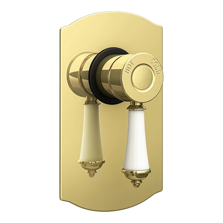 Trafalgar Traditional Gold Concealed Manual Shower Valve 3 Trafalgar Traditional Gold Concealed Manual Shower Valve