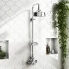 Trafalgar Traditional Shower incl. Rigid Riser, Fixed Head & Soap Basket 1 Trafalgar Traditional Shower incl. Rigid Riser, Fixed Head & Soap Basket -ShowerLux Shop TFSK32 prod
