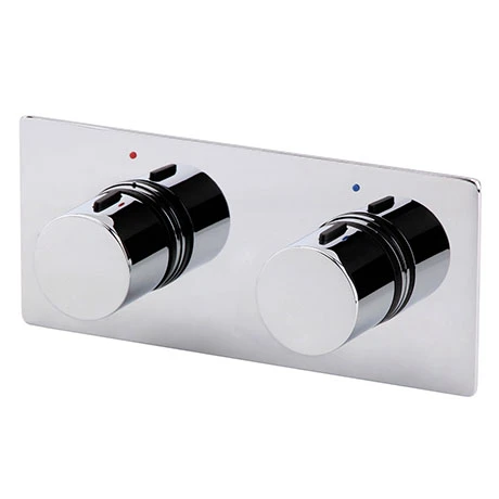 Venice Modern 1 Outlet Twin Round Concealed Shower Mixer Valve - Chrome 3 Venice Modern 1 Outlet Twin Round Concealed Shower Mixer Valve - Chrome