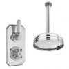 Hudson Reed Topaz Concealed Valve inc. 200mm Round Head + Ceiling Mounted Arm -ShowerLux Shop TOPAZ SPK2 p