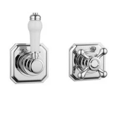 Trafalgar Traditional Concealed Individual Stop Tap + Thermostatic Control Valve with 8" Shower Head 9 Trafalgar Traditional Concealed Individual Stop Tap + Thermostatic Control Valve with 8" Shower Head -ShowerLux Shop TRA ISV PK1 d2 460