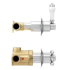 Trafalgar Concealed Individual Stop Tap + Thermostatic Control Valve with with Slider Rail Kit -ShowerLux Shop TRAF ISV PK3 d6 460