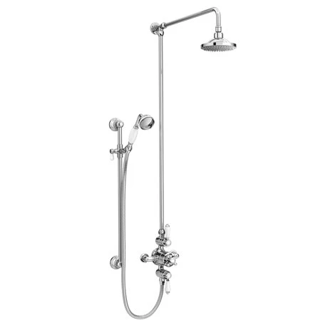 Trafalgar Triple Exposed Thermostatic Shower Valve + Slider Rail Kit with Rigid Riser 3 Trafalgar Triple Exposed Thermostatic Shower Valve + Slider Rail Kit with Rigid Riser