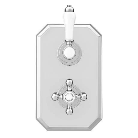 Trafalgar Traditional Twin Concealed Thermostatic Shower Valve inc. 8" Apron Fixed Head 7 Trafalgar Traditional Twin Concealed Thermostatic Shower Valve inc. 8" Apron Fixed Head - Image 5