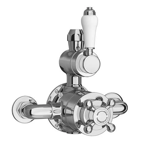 Trafalgar Traditional Twin Exposed Thermostatic Shower Valve + Rigid Riser 4 Trafalgar Traditional Twin Exposed Thermostatic Shower Valve + Rigid Riser - Image 2