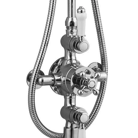 Trafalgar Traditional Triple Exposed Valve With Spout - Chrome 5 Trafalgar Traditional Triple Exposed Valve With Spout - Chrome - Image 3