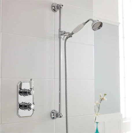 Trafalgar Twin Concealed Thermostatic Shower Valve + Slider Rail Kit 3 Trafalgar Twin Concealed Thermostatic Shower Valve + Slider Rail Kit