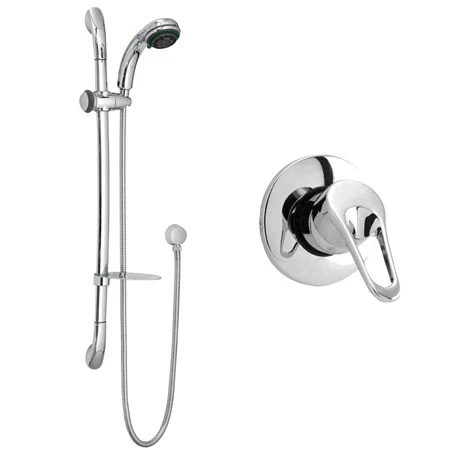 Ultra Ocean Concealed Single Lever Shower Valve + Luxury Slider Rail Kit 3 Ultra Ocean Concealed Single Lever Shower Valve + Luxury Slider Rail Kit