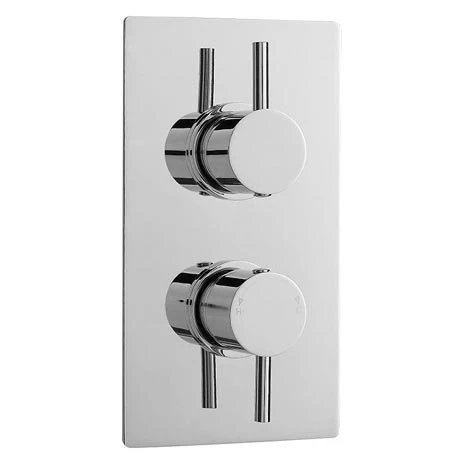 Nuie Quest Rectangular Concealed Thermostatic Twin Shower Valve - QUEV51 3 Nuie Quest Rectangular Concealed Thermostatic Twin Shower Valve - QUEV51