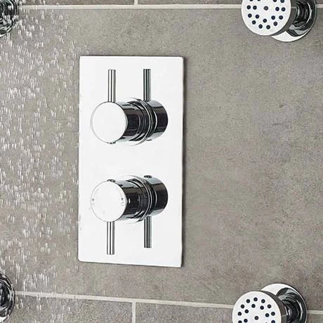 Ultra Quest Rectangular Twin Shower with Built-in Diverter - QUEV52 4 Ultra Quest Rectangular Twin Shower with Built-in Diverter - QUEV52 - Image 2