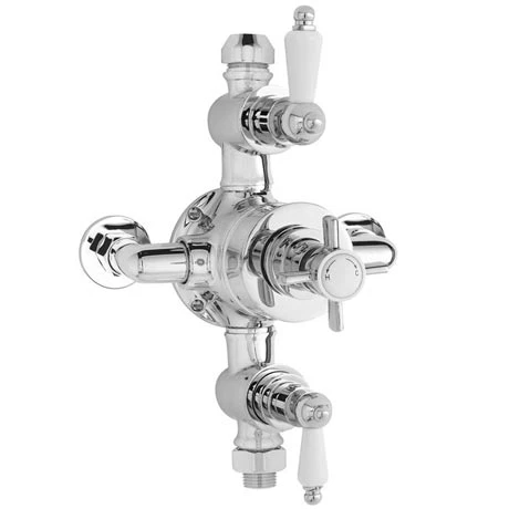 Nuie Traditional Triple Exposed Thermostatic Shower Valve - A3057E 3 Nuie Traditional Triple Exposed Thermostatic Shower Valve - A3057E