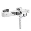 Nuie Wall Mounted Square Thermostatic Bath/Shower Mixer Valve - Bottom Outlet - Chrome - VBS005 2 Nuie Wall Mounted Square Thermostatic Bath/Shower Mixer Valve - Bottom Outlet - Chrome - VBS005 -ShowerLux Shop VBS005 nw p