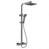 Venice Cubo Brushed Gun Metal Modern Thermostatic Shower 1 Venice Cubo Brushed Gun Metal Modern Thermostatic Shower -ShowerLux Shop VC69BGM M